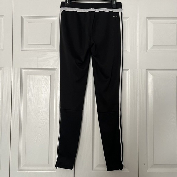 Adidas Climacool Womens Ankle Length Jogger Track Ankle Zip Black White Sz Small - Picture 2 of 10